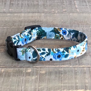 Floral Dog Collar, Spring Dog Collar, Blue Floral Dog Collar, Girl Dog Collar, Dog Collar, Flower Dog Collar, Rifle Paper Co.