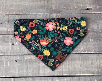 Floral Dog Bandana, Over the Collar Dog Bandana, Slip Through Dog Bandana, Dog Bandana, Rifle Paper Company