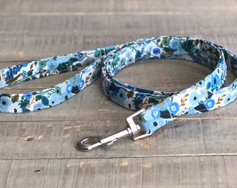 Floral Dog Leash, Blue Floral Dog Leash, Girl Dog Leash, Spring Dog Leash, Spring Floral Dog Leash, Dog Leash, Rifle Paper Co.