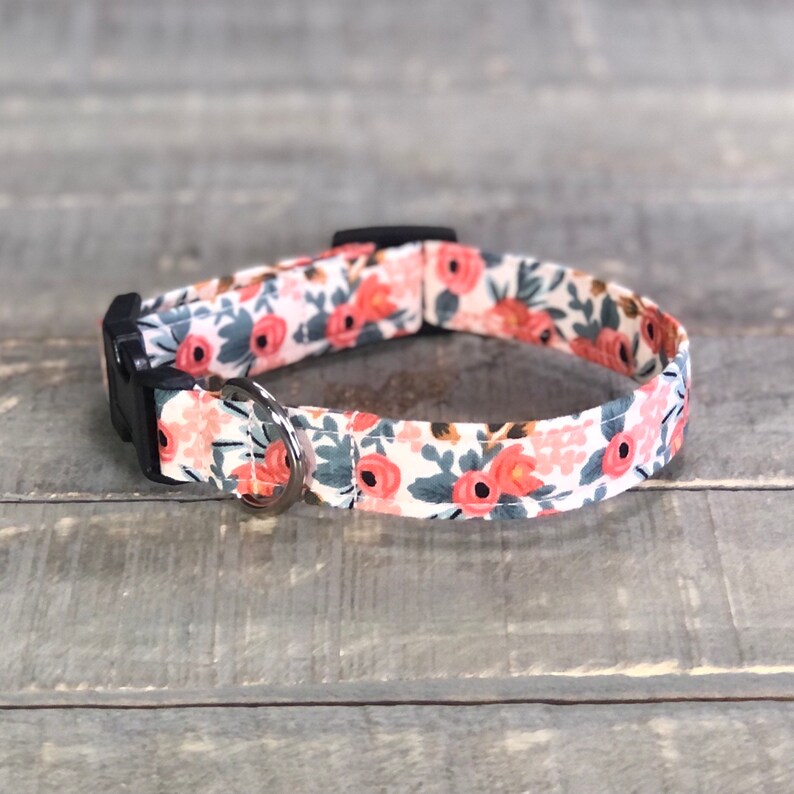 Floral Dog Collar Spring Dog Collar Peach Dog Collar Girl Etsy