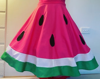 I Carried A Watermelon Full Circle Rockabilly Skirt