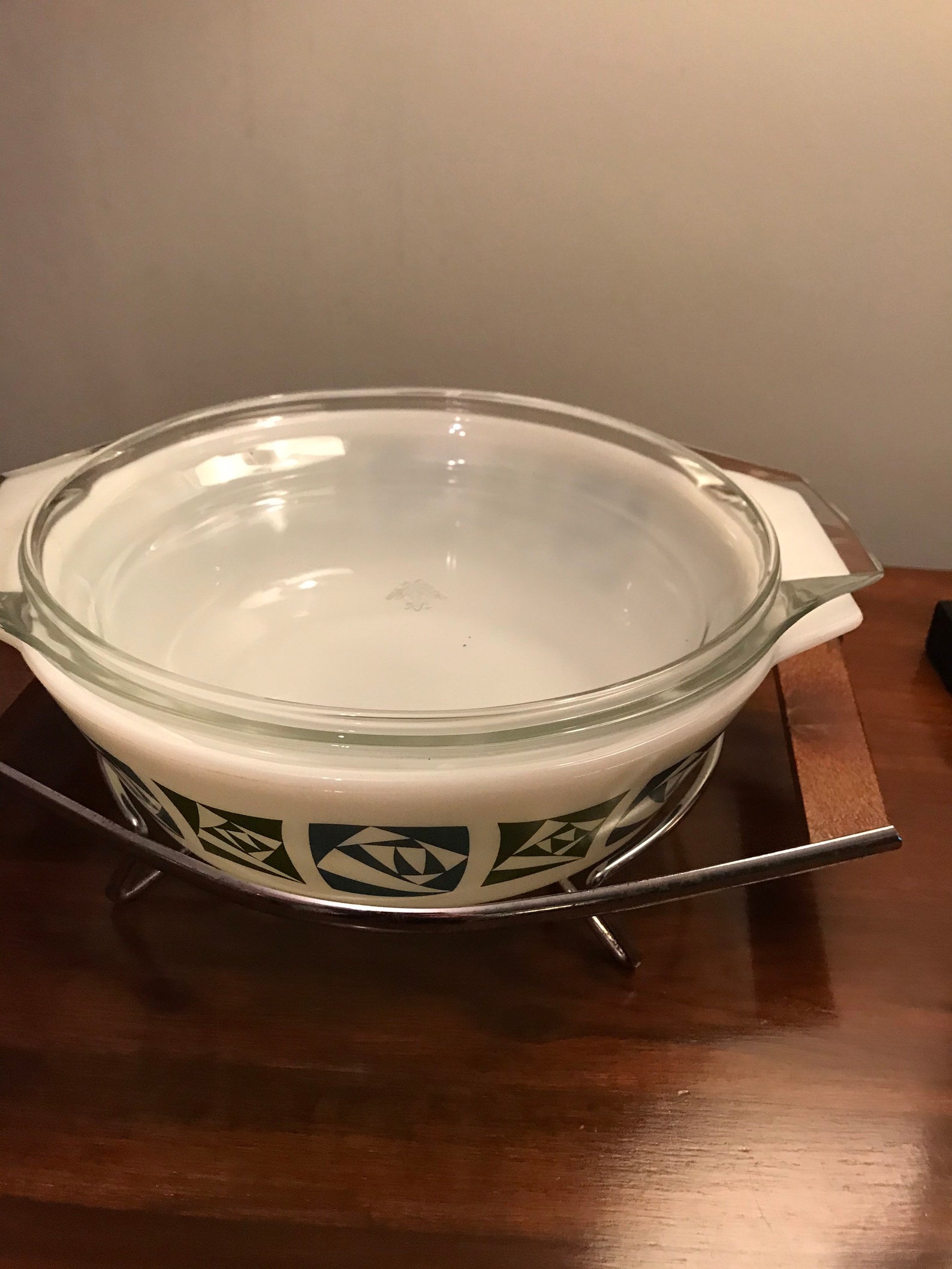 Vintage casserole. dish. JAJ pyrex checkers design lidded Etsy