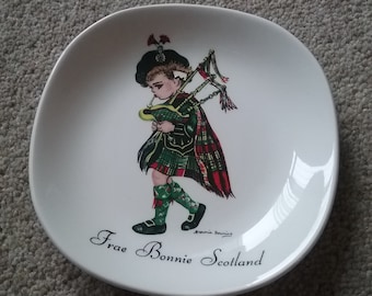 Vintage Scottish dish. Bonnie Scotland. Scottish Dish. Scottish gift. Frae Bonnie Scotland, Made for J.H. Weatherby England.