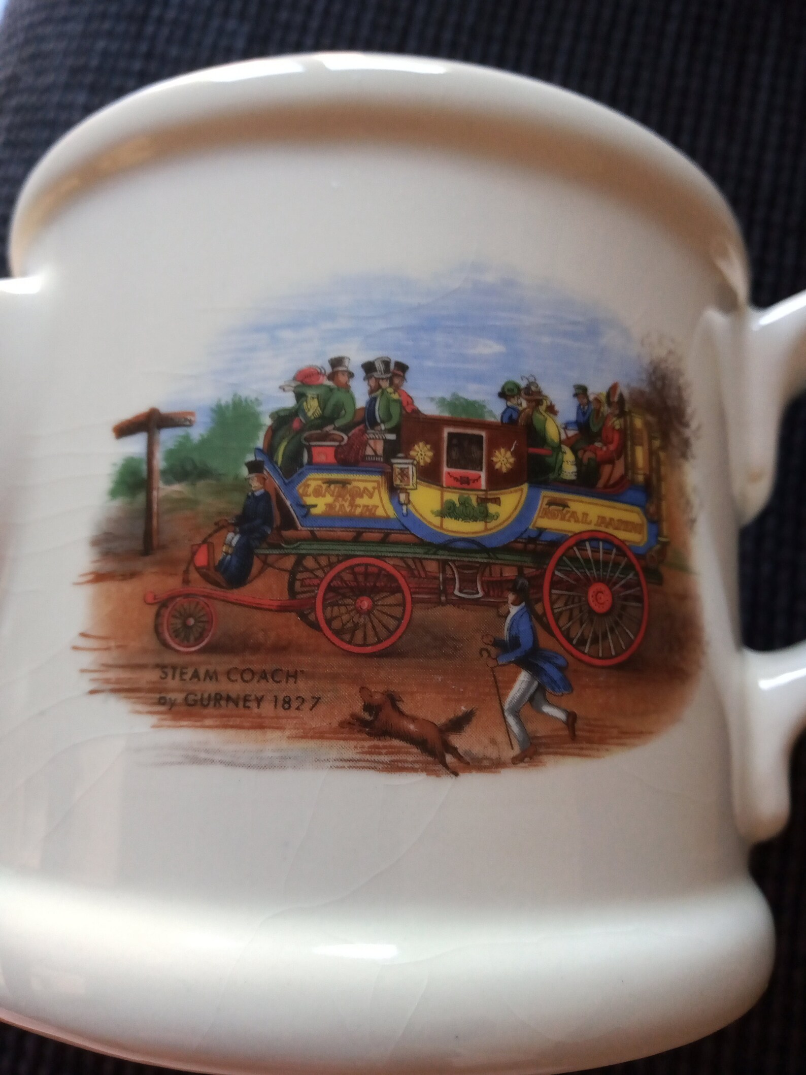 Vintage Shaving Mug / Scuttle Wade England Steam Coach by Etsy