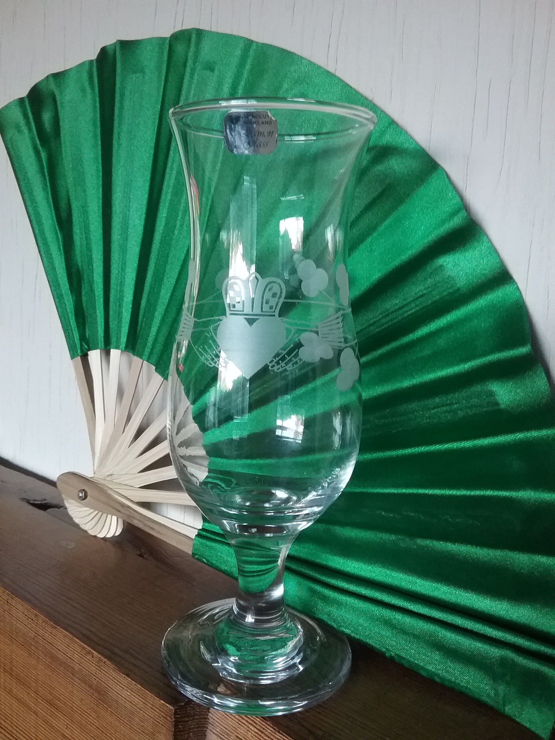 Irish Glass Vase. Eamon Irish Glass Vase. Claddagh Ring Love Etsy UK