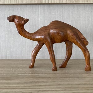 Vintage Wooden Camel. Camel Figurine. Collectable Camel Wooden camel. Christmas nativity scene.