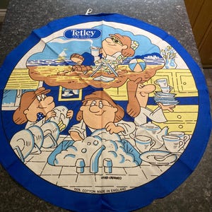 Paño de cocina vintage. Paño de cocina redondo. Paño de cocina publicitario. Paño de cocina Tetley. Paño de cocina redondo. Paño de cocina redondo. Paño de cocina redondo.