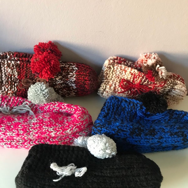 knitted slippers