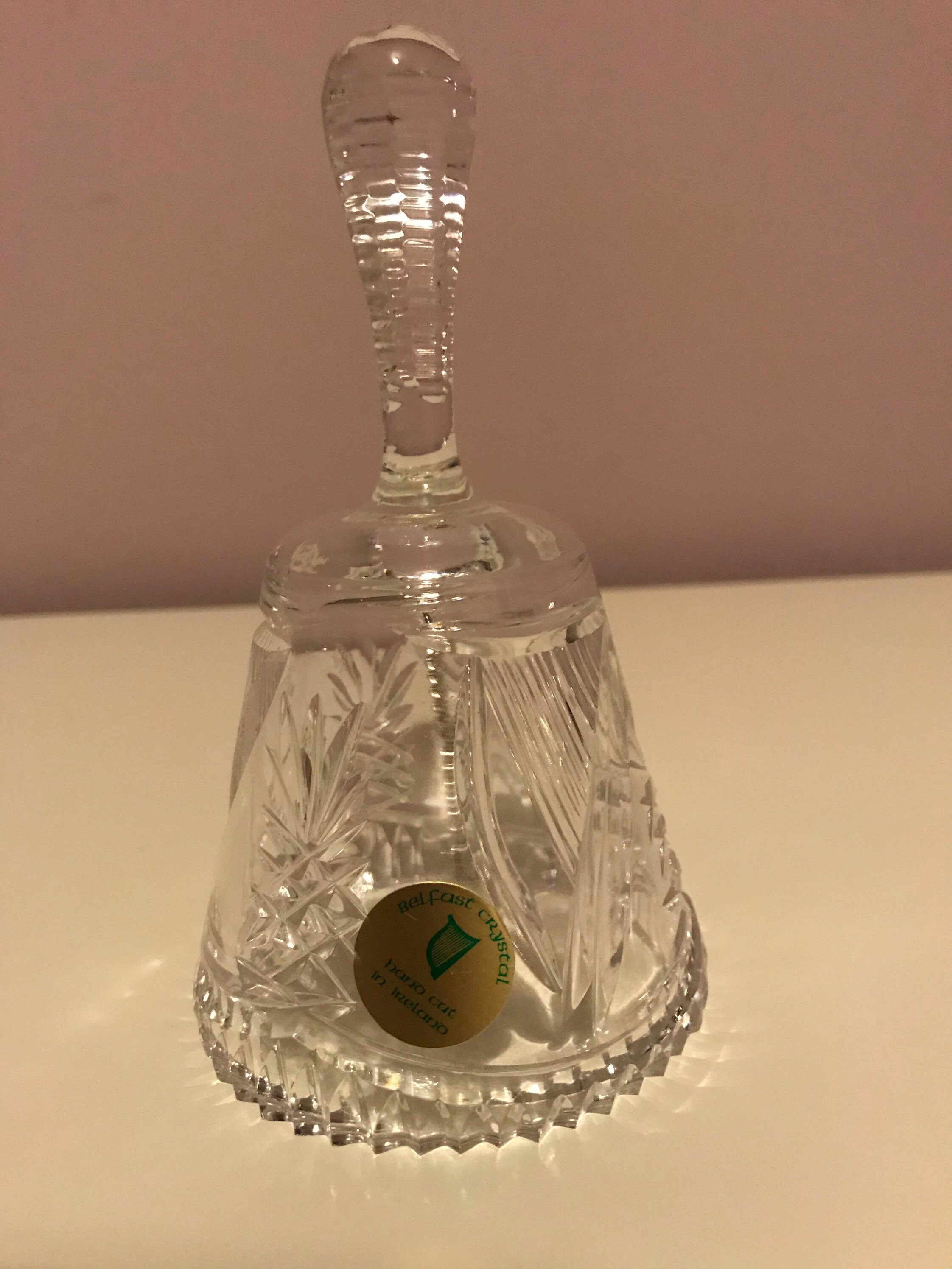 Belfast crystal bell. Hand cut Crystal Bell. Irish Belfast Etsy