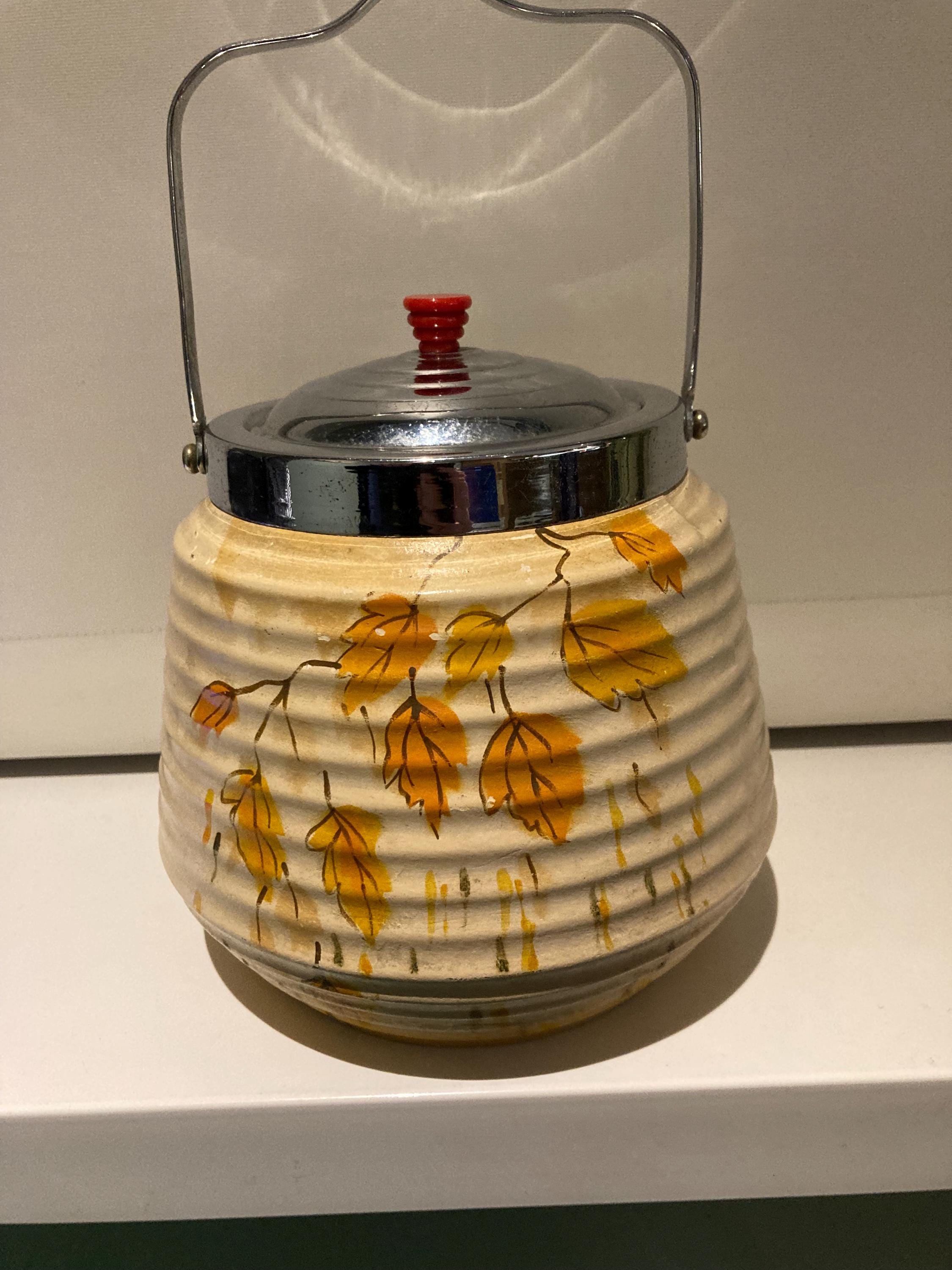 ヴィンテージ ビスケット バレル。Bramley England バレル