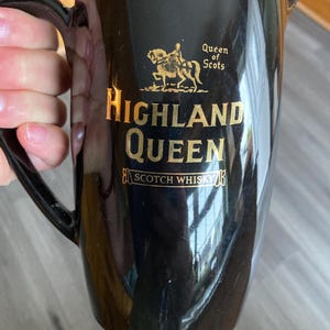 Vintage Bar Jug. Highland Queen Scotch Whiskey Wade Water Jug, Pitcher Barware. Made in England.