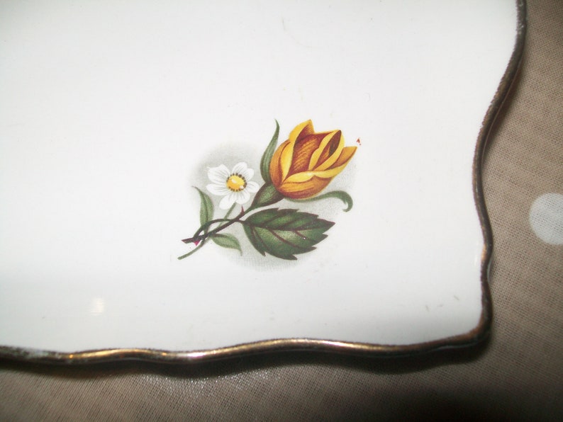 Pink flowers Regal 10 Selection of Vintage Old Foley James Kent sandwich plates trays Yellow rose Sold seperately