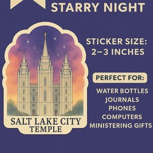 29 Utah Tempel Aufkleber – Sternennacht Edition | LDS Tempel Aufkleber | Missionars Geschenk | YW YM Lager | Jugend Handouts | Zeitschrift