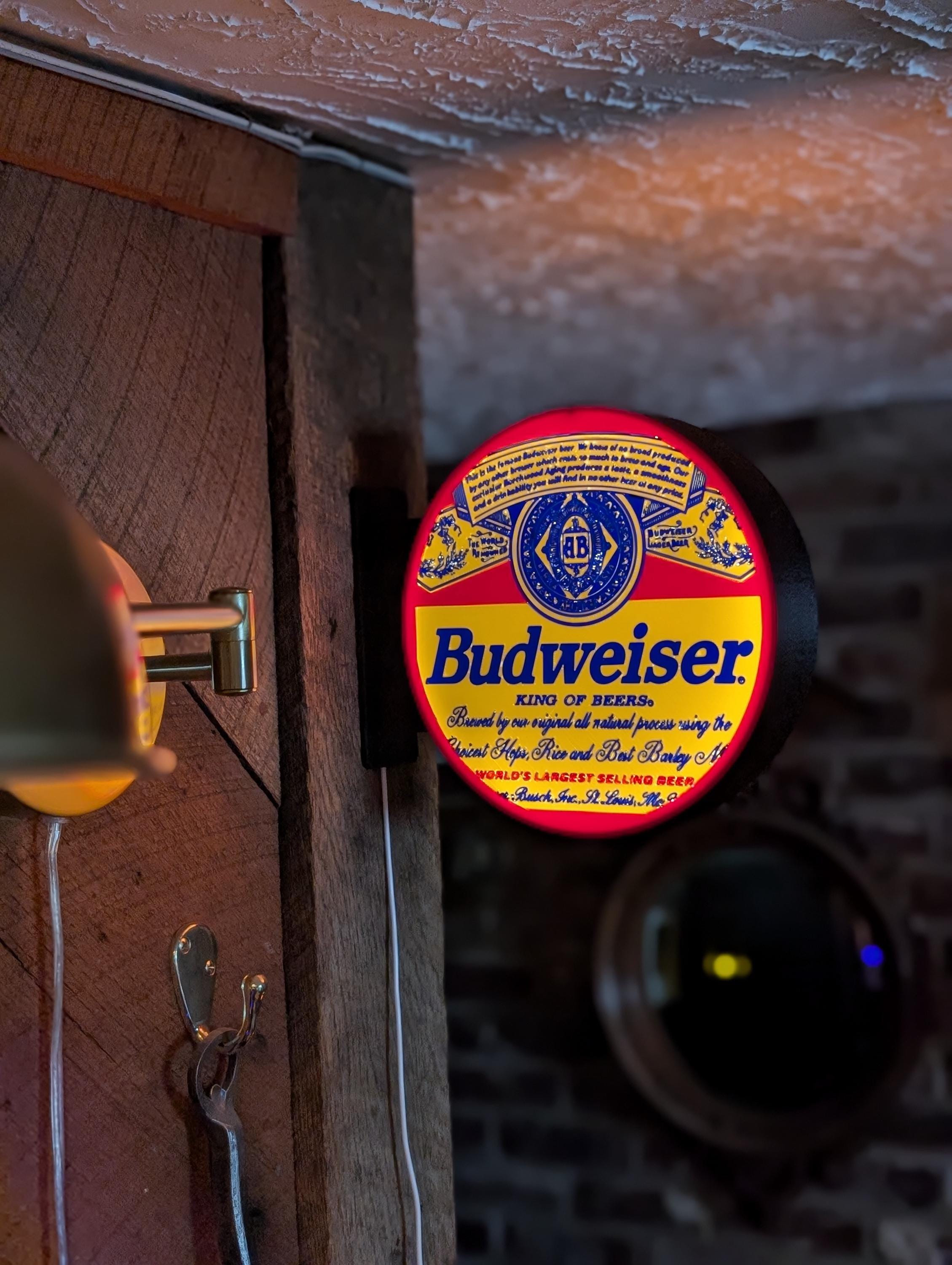 Budweiser Light Sign Vintage - Etsy