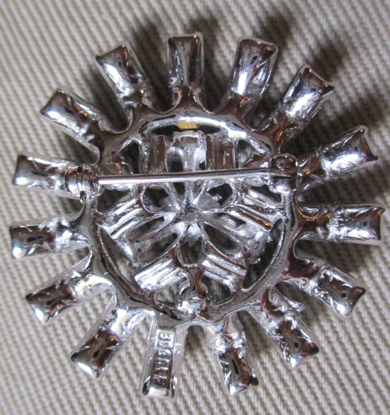 Vintage Bogoff 1950s Rhinestone Brooch - image 3