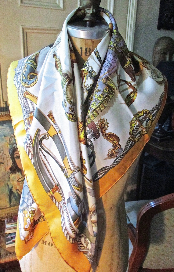 Vintage Classic Hermes Silk Scarf Paris by Philipp