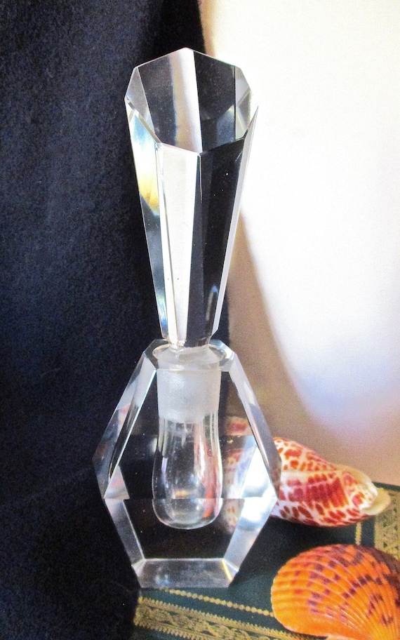 Mid Century Crystal Purfume Bottle