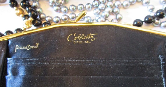 Coblentz Original Black Suede Evening Clutch Bag … - image 7