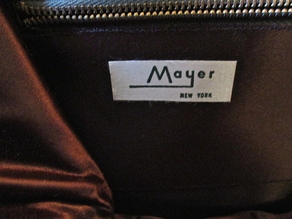 Mayer of New York Chocolate Brown Suede Purse Han… - image 7