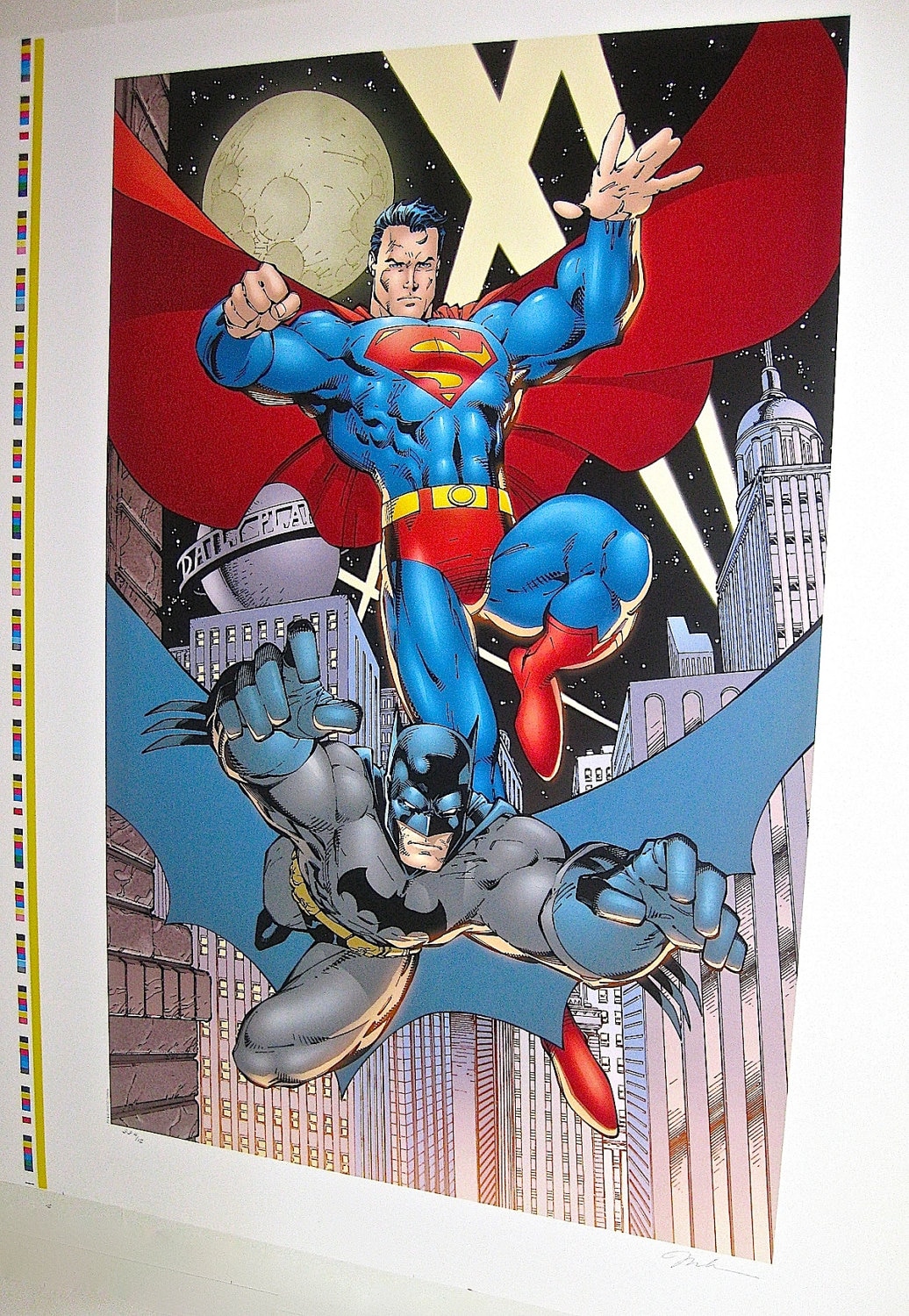 スーパーマン アートプリント Jim Lee サイン入り Limited Edition Jim Lee Signed Art and Numbered Lithograph