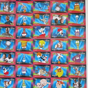 Space Jam Collectors Cards Uncut Sheet