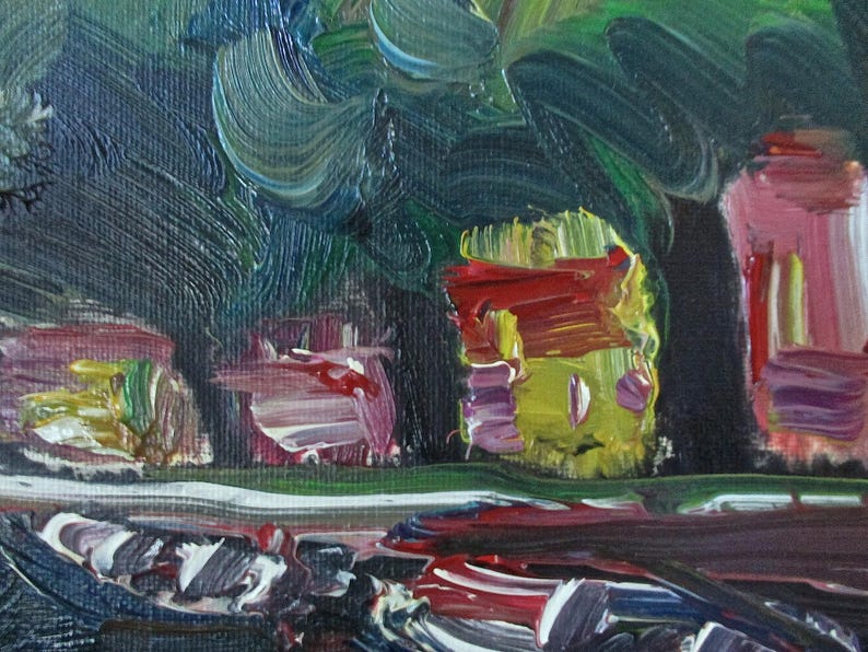Plein Air Impressionist Oil Painting /Canvas Board by Jose Trujillo 9 X 12 in River Bank Bild 3