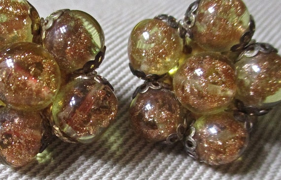 1950s Murano Glass Evening Clip On Earrings - image 2