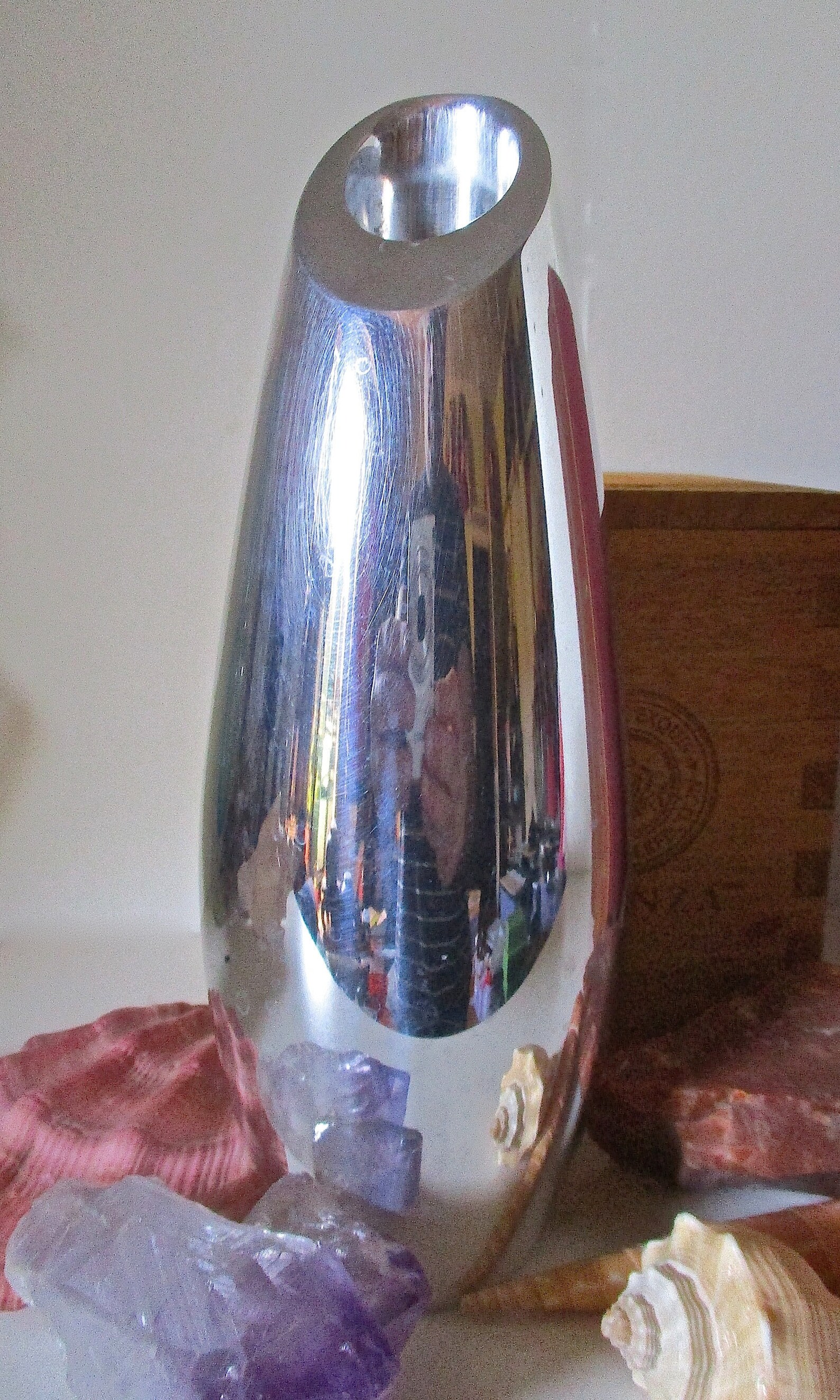 Nambe Classic Flame Bud Vase Designed by Karim Rashid Etsy