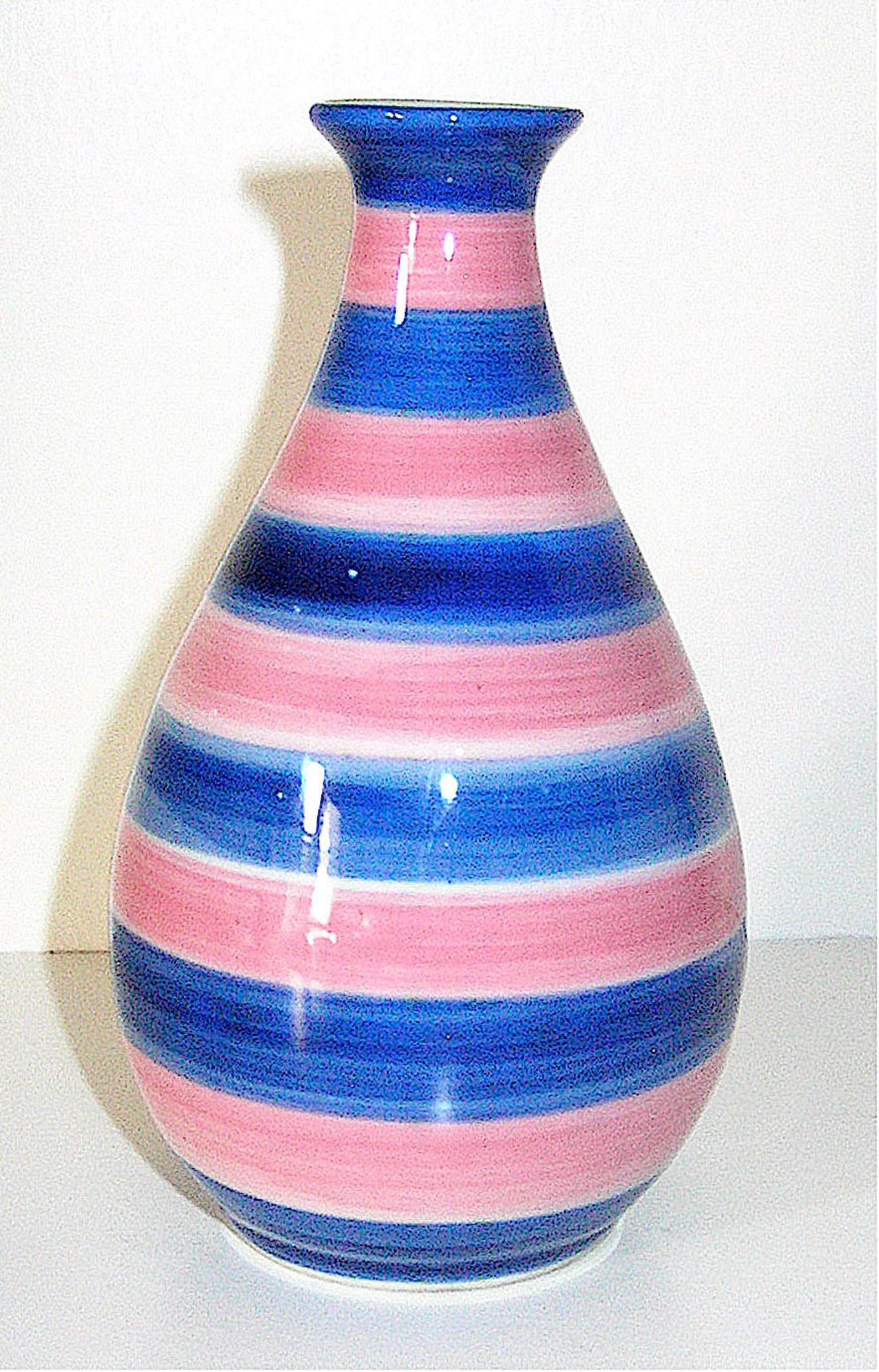 Vases/set of Three Small Mid Century Hand Painted/ Stripe Etsy