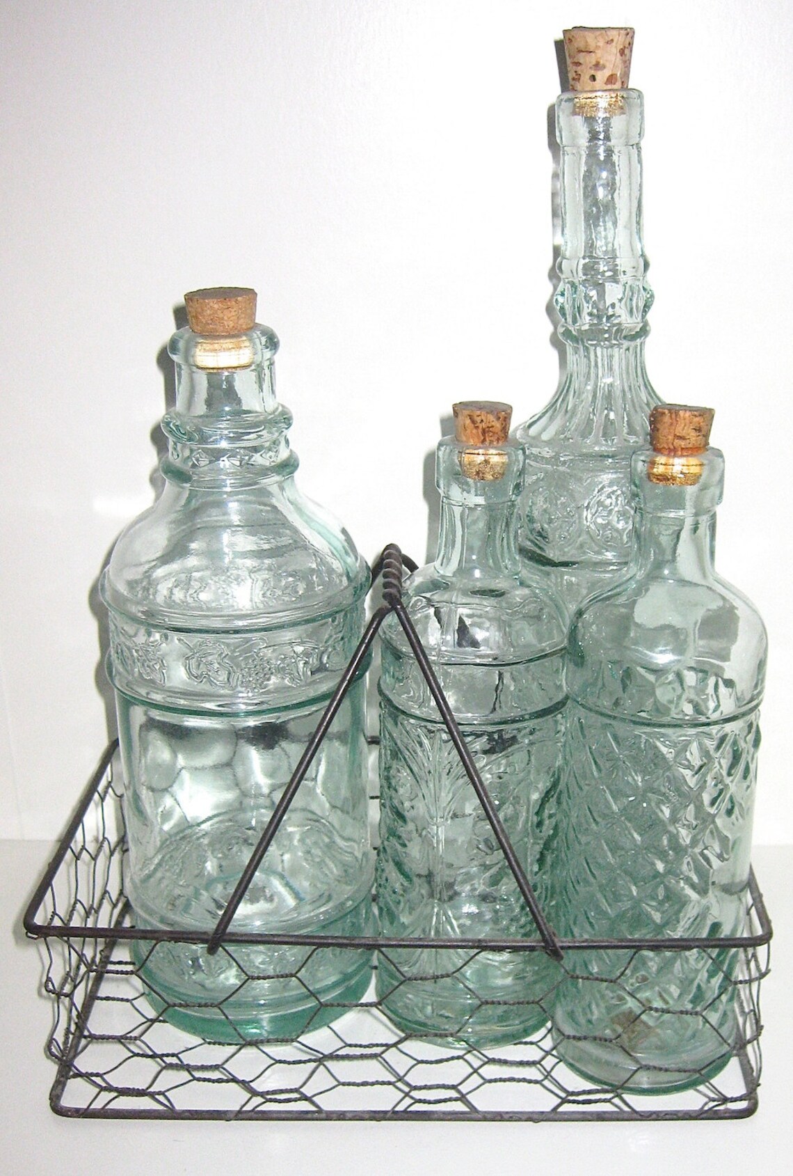 Vintage Spanish Glass Bottles Made From Antique Molds Etsy