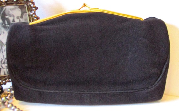 Coblentz Original Black Suede Evening Clutch Bag … - image 2