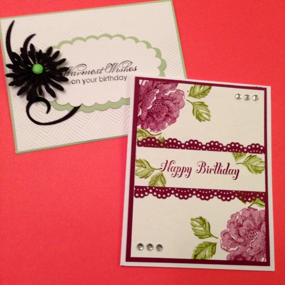 Set of 8 Custom Assorted Birthday Cards Free Shipping Etsy