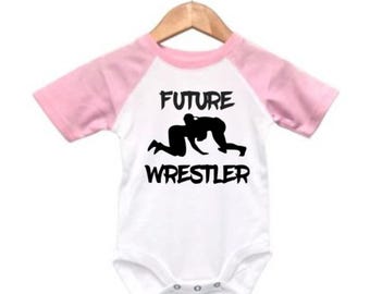 Future Wrestler Baby Bodysuit, Girl Wrestling Outfit