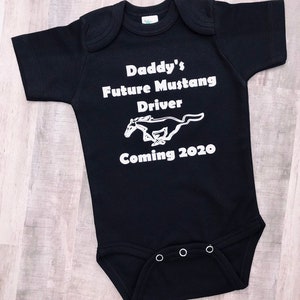 Customize it !Future Mustang Driver Baby Bodysuit ! For the newest mustang enthusiasts!