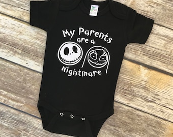 My Parents Are a Nightmare! The Nightmare Before Christmas Jack Skellington inspired onepiece bodysuit!!