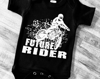 Future  Motocross, Dirt Bike Rider! Baby Onepiece Bodysuit .