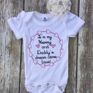 Mommy And Daddy&#39;s Dream Come True! Baby Onepiece Bodysuit