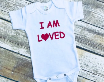 I AM LOVED  baby Bodysuit /One Piece.