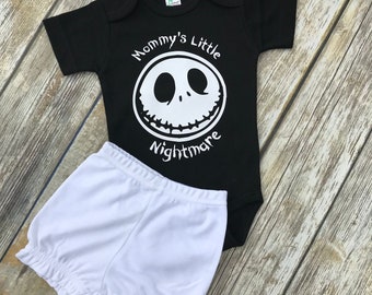 Mommy's Little Nightmare. The Nightmare Before Christmas Jack Skellington inspired onepiece bodysuit!!