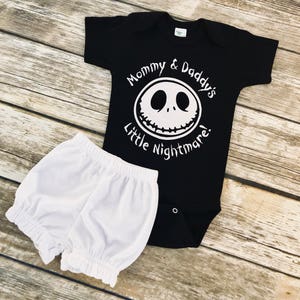 Mommy & Daddys Little Nightmare The Nightmare Before Christmas Jack Skellington inspired onepiece bodysuit image 3