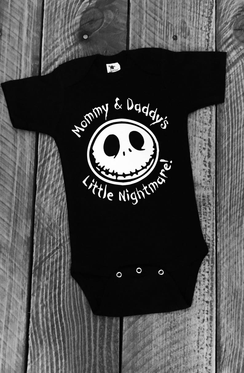 Mommy & Daddys Little Nightmare The Nightmare Before Christmas Jack Skellington inspired onepiece bodysuit image 4