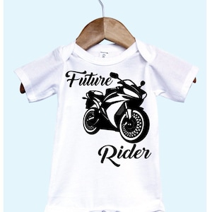 Future Motorcycle Rider! Baby Onepiece Bodysuit .