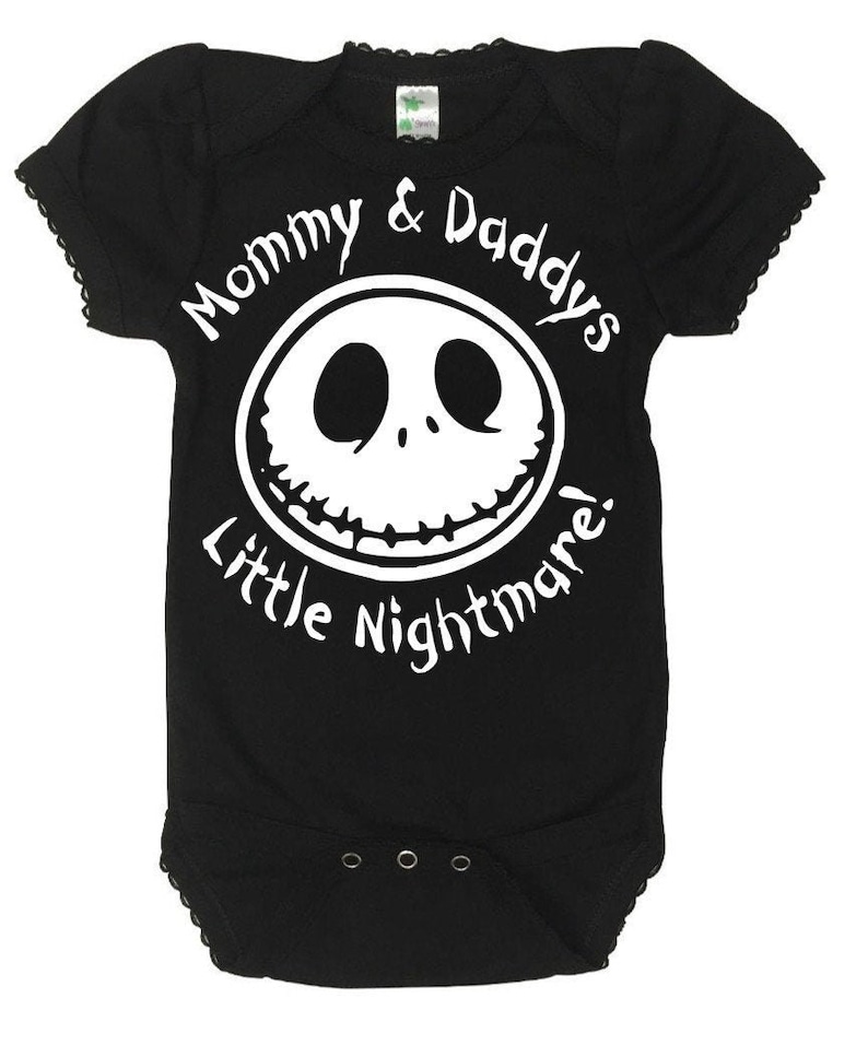 Mommy & Daddys Little Nightmare The Nightmare Before Christmas Jack Skellington inspired onepiece bodysuit image 2