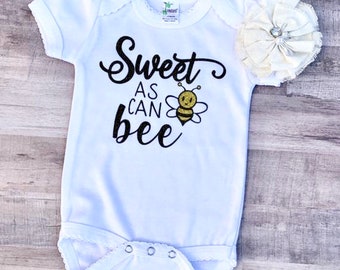 Sweet as can BEE baby onepiece bodysuit!  For the Beeutiful  new baby in the family .