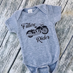 Future Motorcycle Rider! Baby Onepiece Bodysuit .