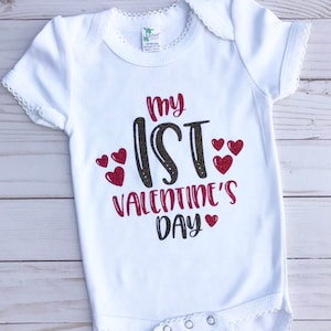 My First Valentine&#39;s Day Baby Bodysuit 0-3 Months .