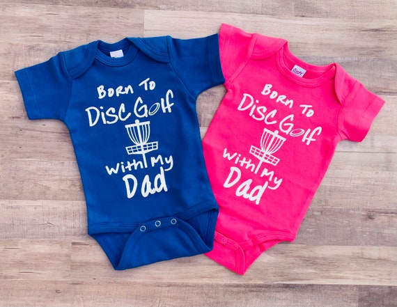 Disc Golf baby bodysuit "Born to disc golf with my Daddy"One-Piece ,Bodysuit