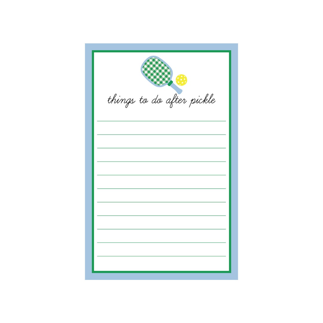 Picklball Notepad Pickleball Notepad, Pickleball Gift Idea, Pickleball Stationery ...