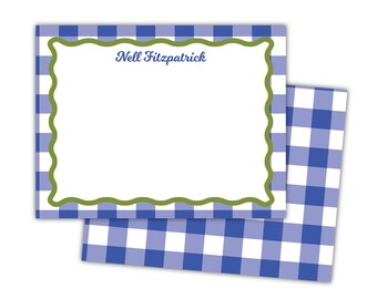 Wavy Border Flat Notes | Floral Stationery | Thank You Note | Preppy Stationery | Mom Gift Ideas | Mother's Day Gift