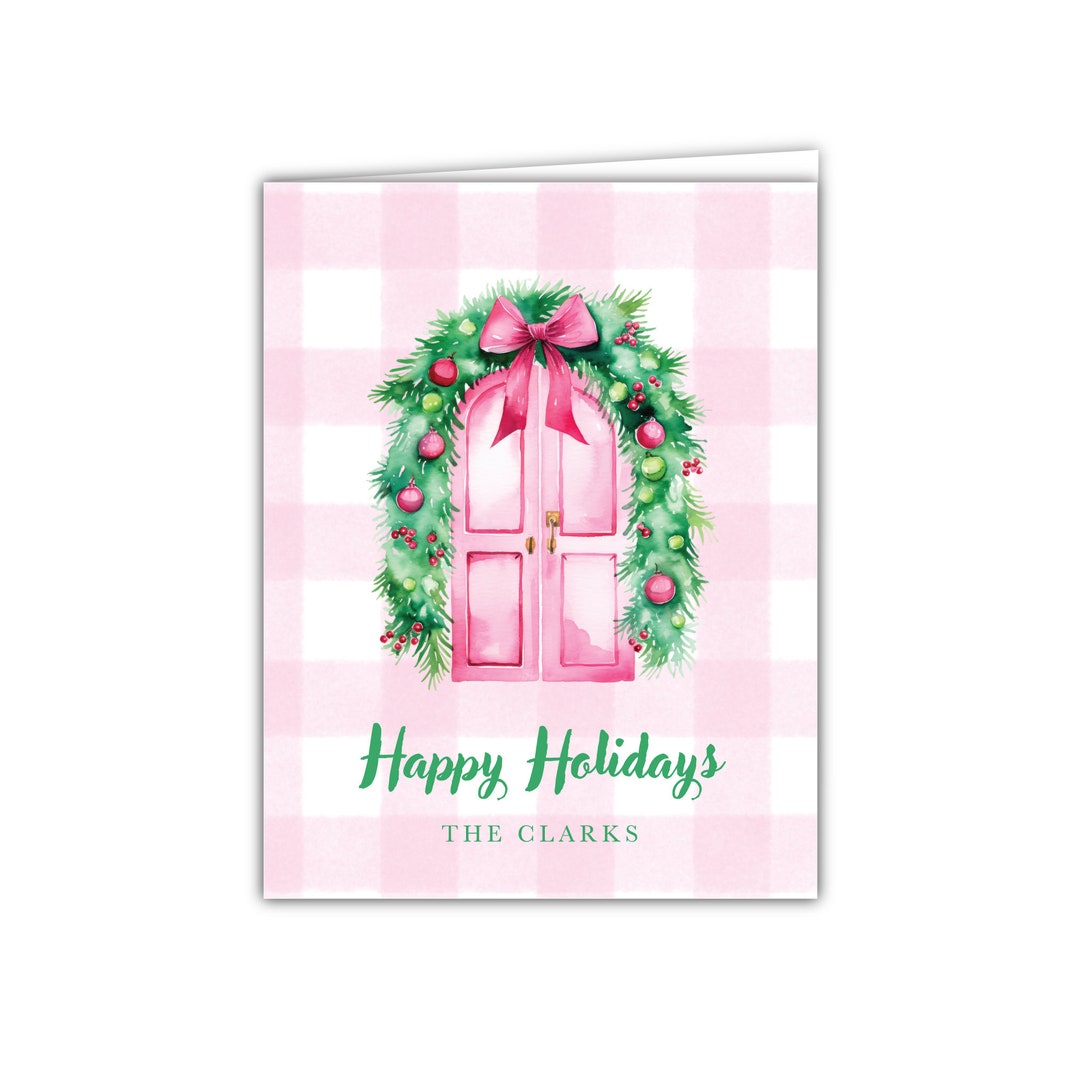 Personalized Folded Christmas Cards Custom Holiday Cards Personalized